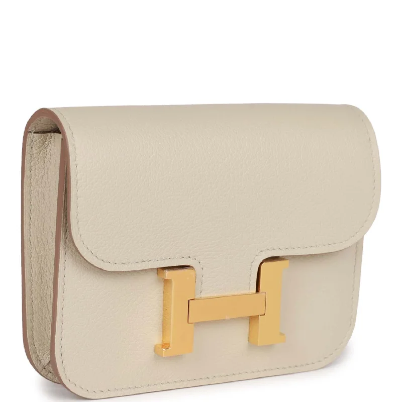 Hermes Constance Slim Wallet Beton Evercolor Gold Hardware