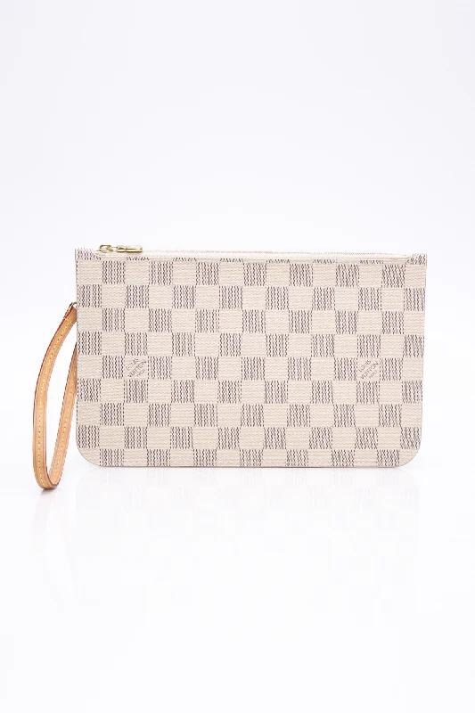 LOUIS VUITTON Damier Azur Wristlet (New)