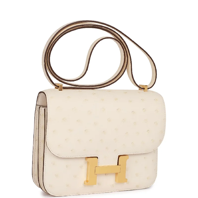 Hermes Constance 18 Nata Ostrich Gold Hardware