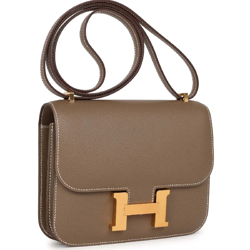 Hermes Constance 18 Etoupe Epsom Gold Hardware