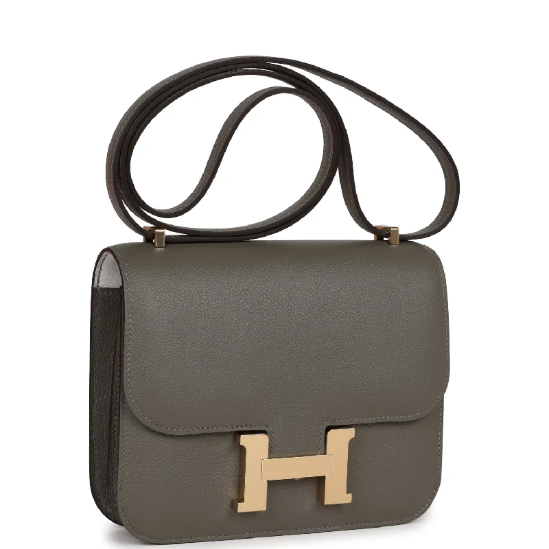 Hermes Constance 1-18 Gris Meyer Verso Evercolor Permabrass Hardware