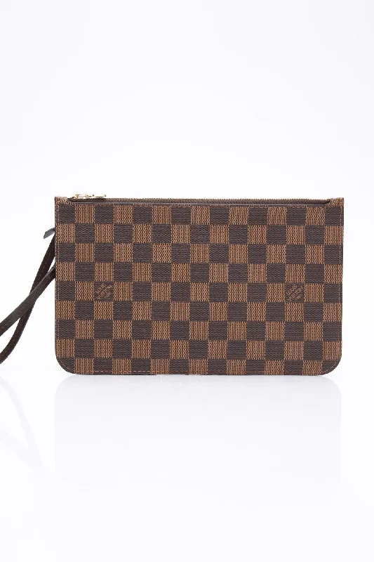 LOUIS VUITTON Damier Ebene Red Wristlet