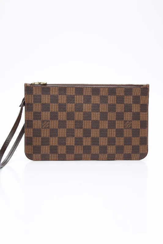 LOUIS VUITTON Damier Ebene Red Wristlet