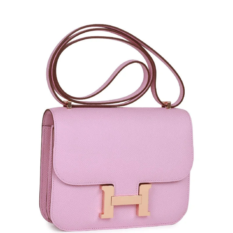 Hermes Constance 18 Mauve Sylvestre Epsom Rose Gold Hardware