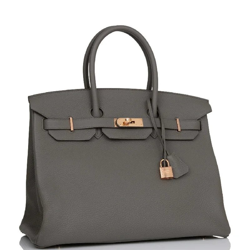 Hermes Birkin 35 Etain Togo Rose Gold Hardware