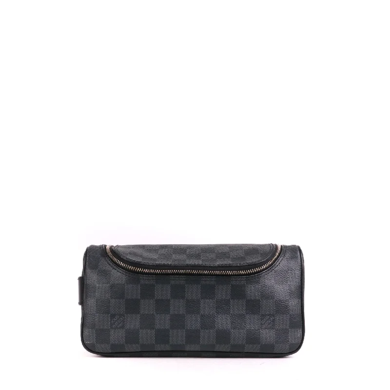 LOUIS VUITTON - Trousse de toilette Louis Vuitton en toile damier graphite