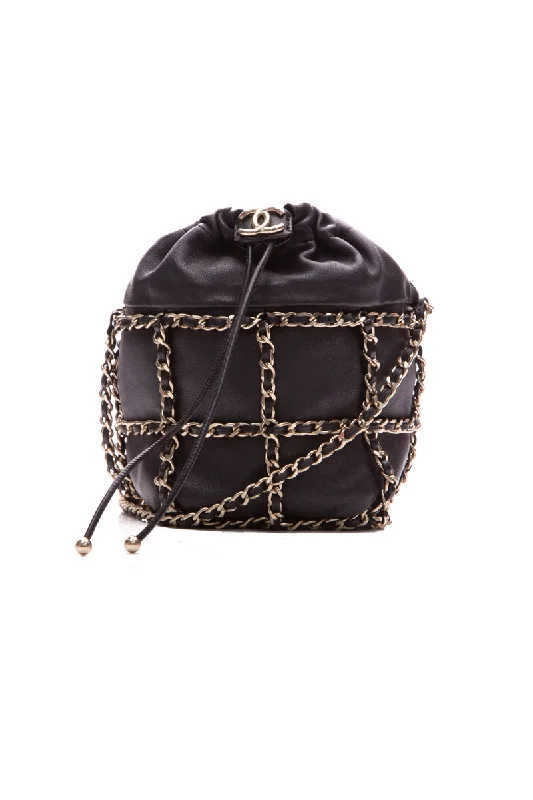 Chain Cage Bucket Bag