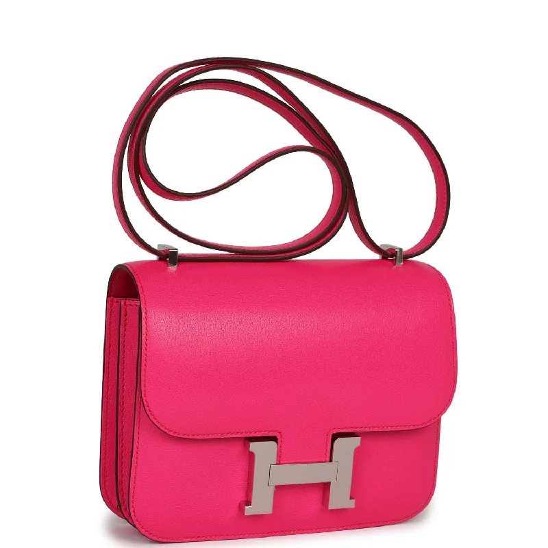 Hermes Constance 1-18 Rose Pop Chevre Chamkila Palladium Hardware